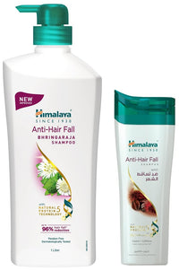 Himalaya Herbals Anti Hair Fall Shampoo, 400ml and Himalaya Anti Hair Fall Shampoo with Bringaraja, 1000 ml