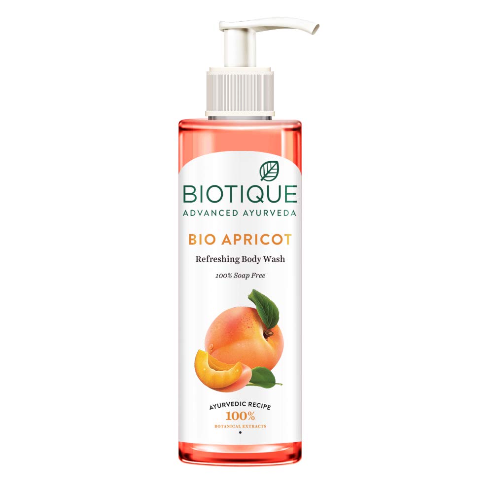 Biotique Bio Papaya Revitalizing Tan-Removal Scrub, 100g & Apricot Body Wash, Transparent, 200ml