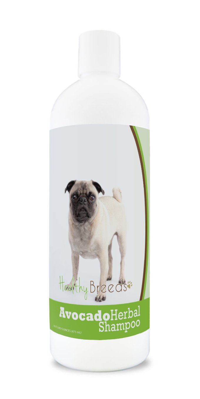 Healthy Breeds Pug Avocado Herbal Dog Shampoo 16 oz 16 Fl Oz Pug, Brown