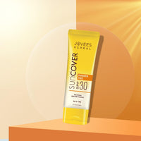 Jovees Herbal Sandalwood Natural Sun Cover SPF 30 | Protect From Sun Damage, UVA/UVB Rays & Blue Light | Lightweight and Oil Free Sunscreen For All Skin Type 100g