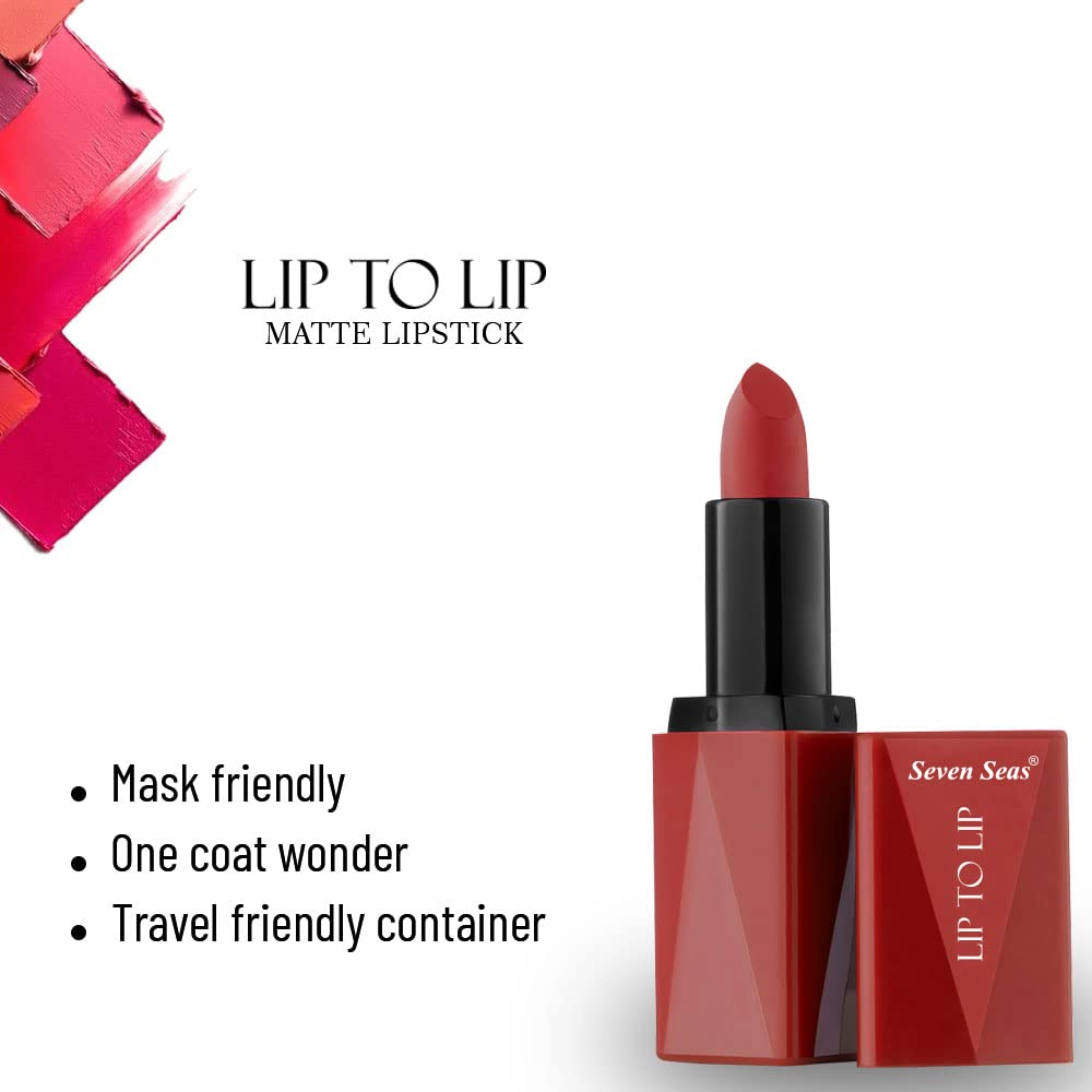 Seven Seas Lip To Lip Full Coverage Matte Lipstick (Roof Terracotta)