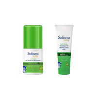 Softsens Baby Mosquito Repellent Before & After Bite Duo With Natural Mosiquito Repellent Gel (50G) + After Bite Recovery Roll-On (40Ml)|Deet-Free, Safe For Baby Upto 8 Hour Protection