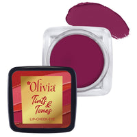 Olivia Tints & Tones for Lip, Cheek & Eye | Purple Lip & Cheek Tint (Mulberry Hues - 07) | Easy to Blend, Long-lasting with Soft Creamy Finish | Parabens Free, No Harmful Colours or Preservatives | 5g