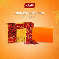 Vaadi Herbals Luxurious Saffron Soap Skin Whitening Therapy, 75g (Pack of 12)