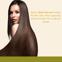VEDAHARVEST Indigo Powder 120gm Natural Hair Dye | Chemical-Free & Plant-Based Black Hair Color