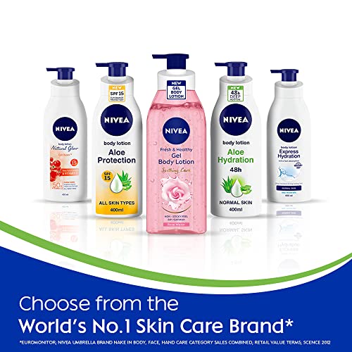 NIVEA Gel Body Lotion 200 ml | Aloe Vera | Refreshing Care For 24H Hydration | Non-Sticky | Fast Absorbing for Fresh And Healthy Skin