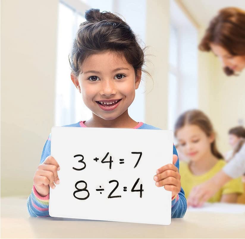 Charles Leonard Dry Erase Board, Two Sided, Lined/Plain, 9" x 12" (35120) Plain & Lined 1-Pack 2-Sided Masonite Board