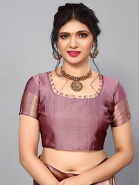 Satrani Women's Jacquard Poly Silk Saree With Unstitched Blouse Piece