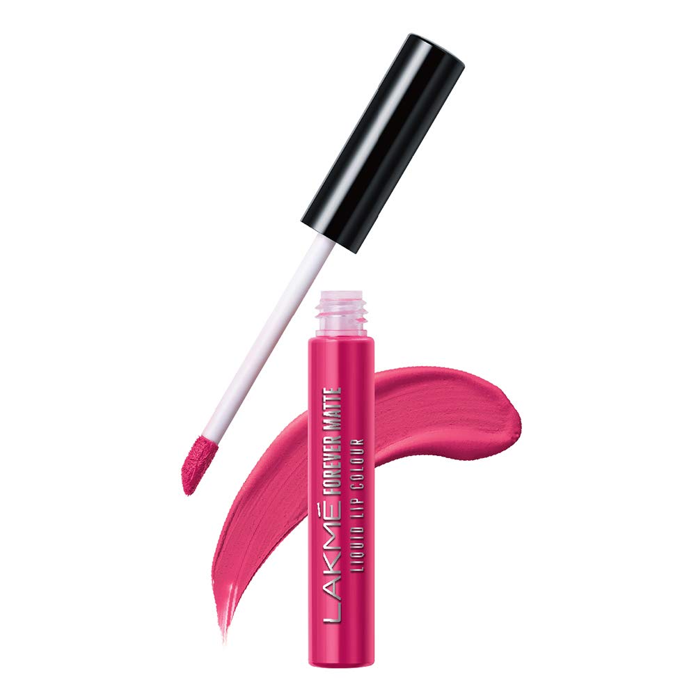 Lakmé Forever Matte Liquid Lip, 16Hr Lipstick, Lightweight & Transferproof - Pink Prom 5.6Ml