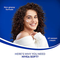 NIVEA Soft Light Moisturizer 200ml | Peppy Pomegranate | For Face, Hand & Body, Instant Hydration | Non-Greasy Cream | With Vitamin E & Jojoba Oil | All Skin Types
