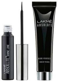 Lakmé Absolute Blur Perfect Makeup Primer, 30g And Lakmé Absolute Shine Liquid Eye Liner, Black, 4.5ml