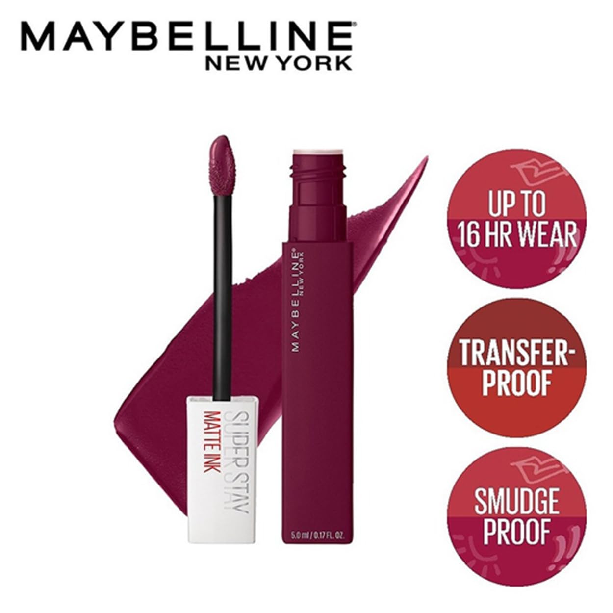 Maybelline New York Liquid Matte Lipstick, Long Lasting, 16hr Wear, Superstay Matte Ink, 230 Transformer, 5ml