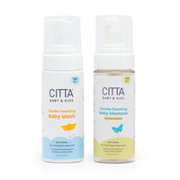 CITTA Tear Free Foaming Baby Shampoo & Baby Body Wash Pack of 2-150 ml Each | Free from Harmful Chemicals, Toxin-free, Paraben Free | Dermatologist Approved