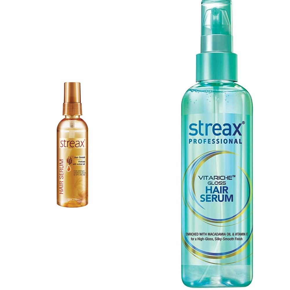 Streax Hair Serum, 100ml and Streax Pro Hair Serum Vita Gloss, 100ml