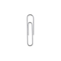 Basics No. 1 Paper Clips, Smooth, 1000 Count (10 Pack of 100), Silver
