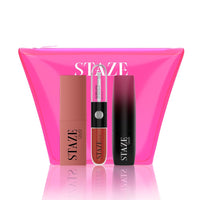 Staze 9to9 Pout & Shout Kit 3 in 1 Combo with 2-in-1 Liquid Lipstick (Matte)