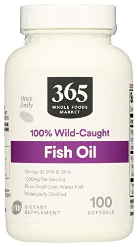 365 Supplements - EFAs, Fish Oil (100% Wild Caught), 100 Count