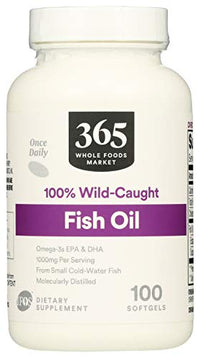 365 Supplements - EFAs, Fish Oil (100% Wild Caught), 100 Count