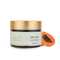 Mellow Herbals Ayurvedic Glow Face Pack | Brightening & Tan Removal | Papaya, Oat Grain & Almond Oil | Natural Exfoliation & Nourishment | Paraben & Silicone-Free | 50gm