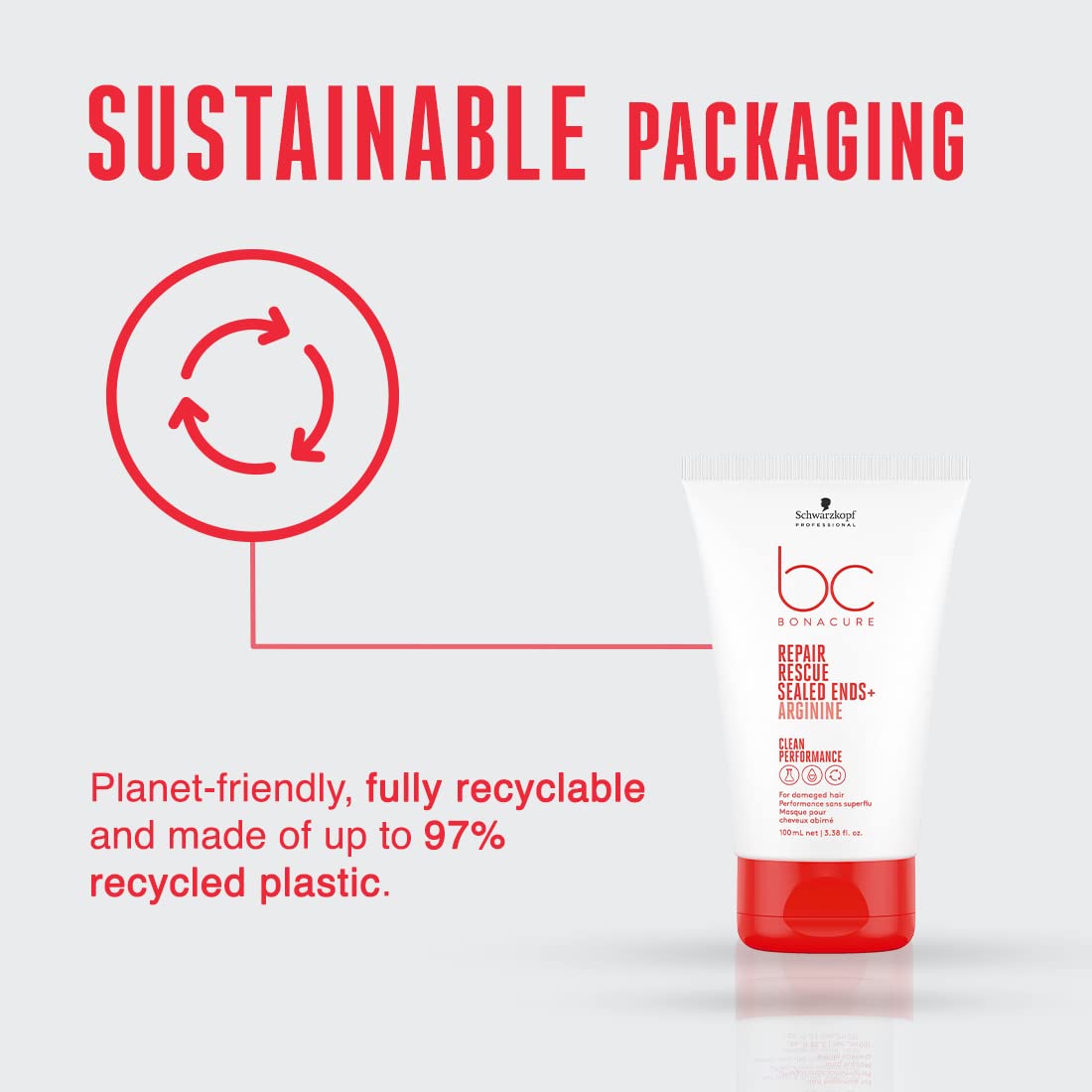 Schwarzkopf Professional Bonacure Repair Rescue Sealed Ends With Arginine For Preventing Split Ends, 100Ml - Liquid (Pack of 2)