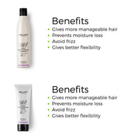 Brillare Professional Heavy Moisturising Natural Shampoo & Hair Mask Combo, Enriched With Wheat Germ & Avocado Fruit, Deeply Nourishes Dry and Frizzy Hair Shampoo 300ml+ Mask 125ml