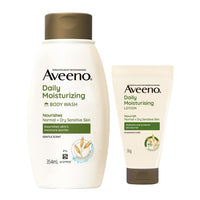 Aveeno Body Wash- Daily Moisturizing Wash For Normal To Dry Skin, 354 ml with Lotion 30 ml FREE