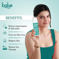 BAKE 6% Glycolic Acid Cream SPF 30 PA+++ with Niacinamide for Pigmentation, Dark Spots & Tan Removal | Daily Brightening Cream | Improves Uneven Skin Tone & Reduces Sun Damage | For Men & Women | 30g