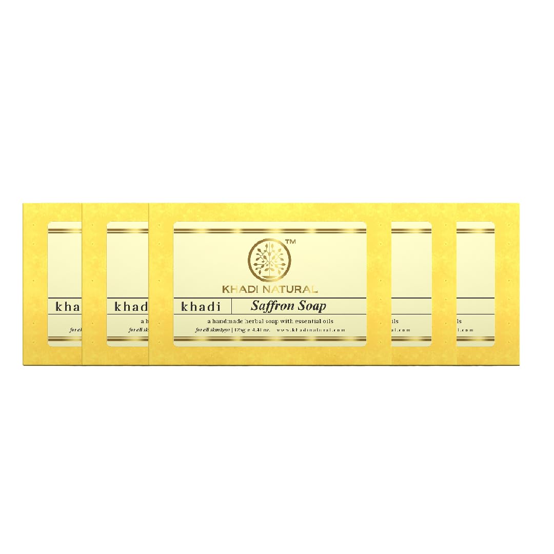 Khadi Natural Herbal Saffron Soap(Set of 5)