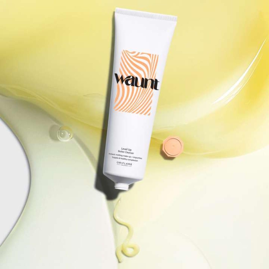 Oriflame WAUNT Level Up Butter Cleanser | Melts Make-Up & Dirt | Deeply Cleanses & Hydrates | Balm-to-Oil Make-Up Remover| Non-Greasy Finish | Dermatologically & Ophthalmologically Tested | 150 ml