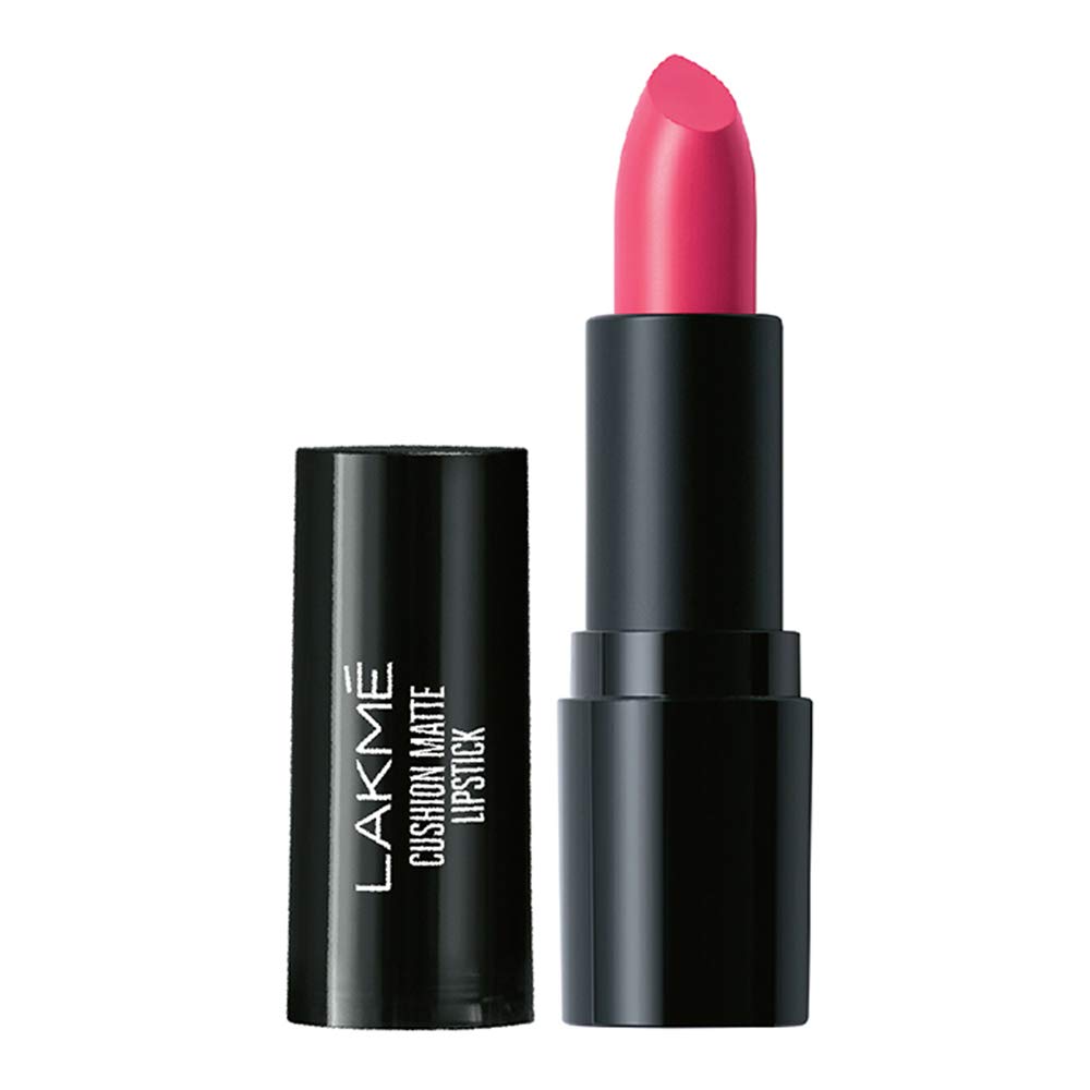 Lakmé Forever Matte Lipstick, Made With French Rose Oil Extracts, Pink Prom, 4.5G
