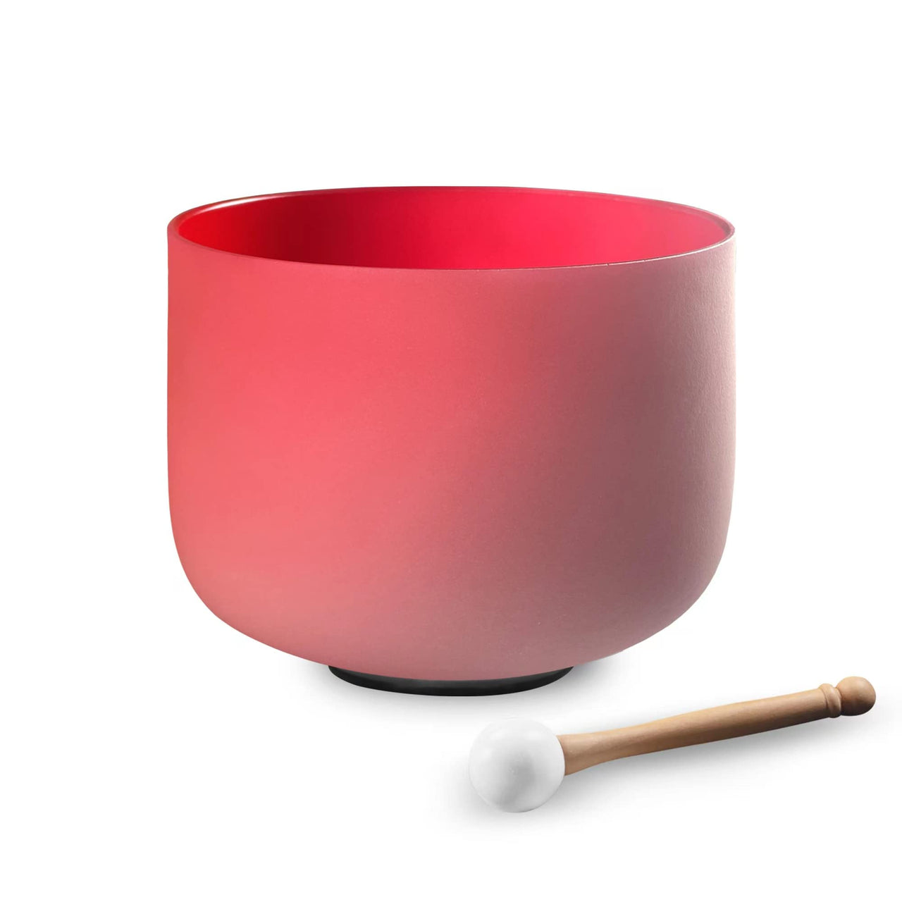Kresec Red 8 Inch Crystal Singing Bowl C Note (¡À40 cents) Root Chakra with O-ring and Mallet for Meditation, Yoga, Spiritual and Body Healing and Energy Cleansing Red C Note