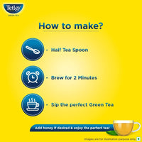 Tetley Loose Green Tea Leaves 100g, Lemon Flavour, Immune With Added Vitamin C, Makes 80 Cups, Long Leaf Tea, 5X Antioxidants As An Apple