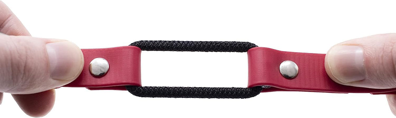 Educator Quick Snap Bungee Dog Collar, Biothane, Waterproof, Odorproof, Easy Connect and Disconnect Clasp and D Ring with Comfort Bungee Loop, Adjustable for Custom Fit, 1-Inch, Red 1" Wide Fits 800 and 1200 Series