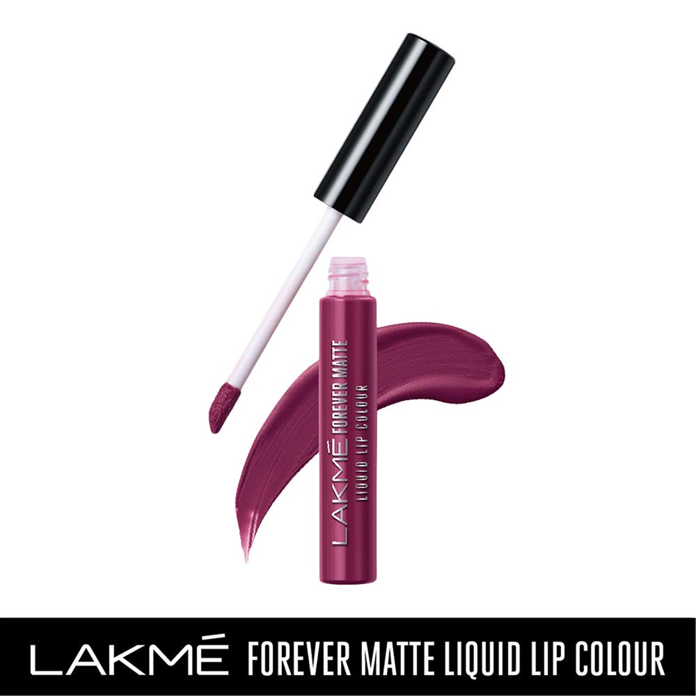 Lakmé Forever Matte Liquid Lip Colour, Wine Glow, 5.6ml & Lakmé Forever Matte Liquid Lip Colour, Pink Prom, 5.6ml