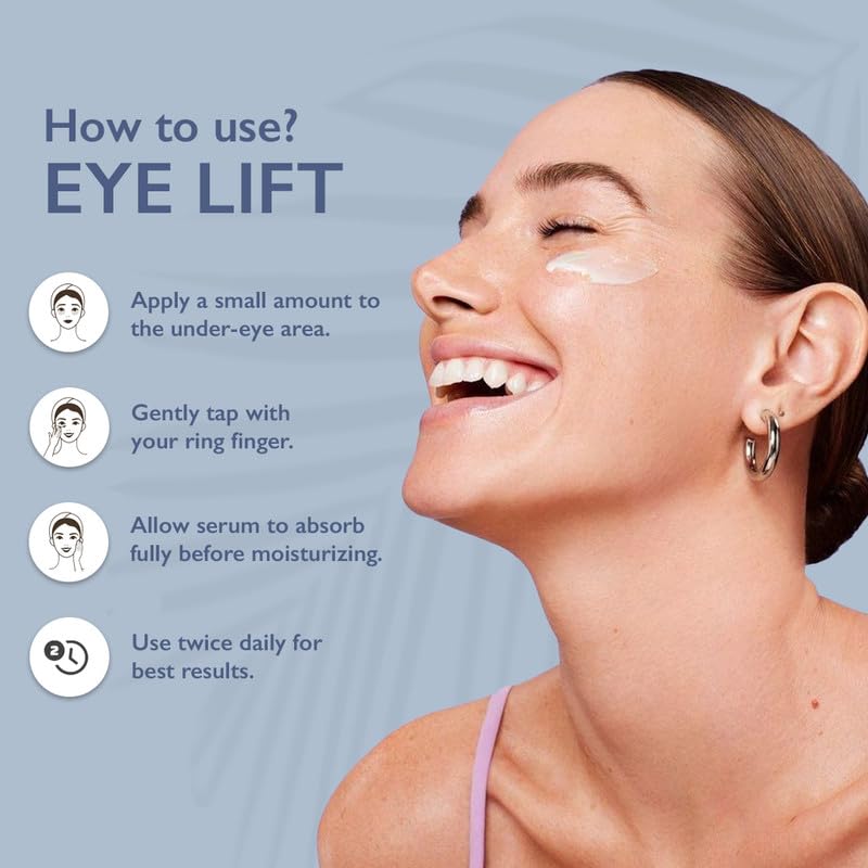 AVEIL Eye Lift Under Eyes Serum | With Hyaluronic Acid, Caffeine & Matrixyl | Smoothens Fine Lines & Wrinkles | Fades Dark Circles | For All Skin Types | Reduces Puffiness | Pack of 1-15ml