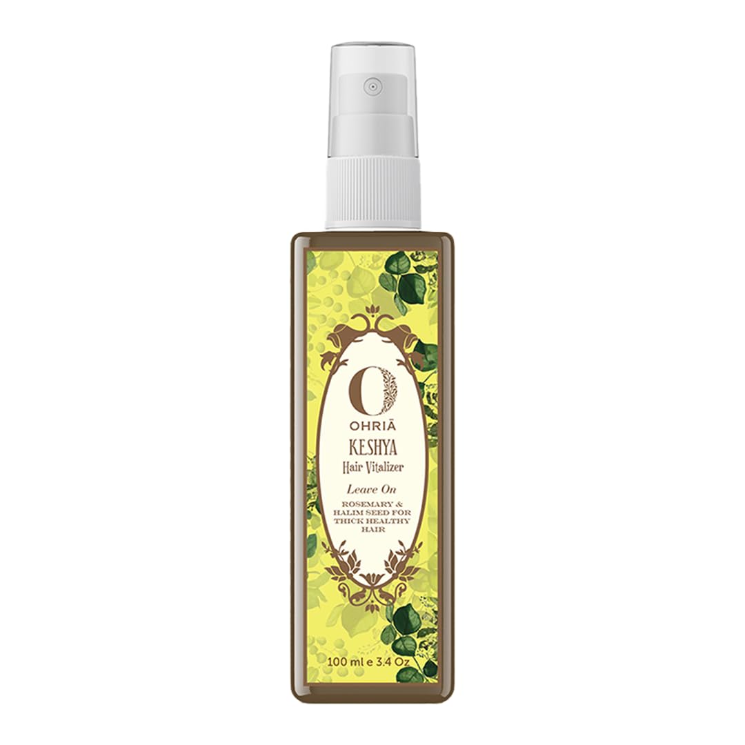 Ohria Ayurveda Rosemary Keshya Hair Vitaliser | Supports Thicker-Looking Hair & Reduces Hair Fall | With Hibiscus, Fenugreek, Halim Seeds | 100ml