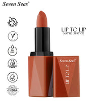 Seven Seas Lip To Lip Matte Full Coverage Long Lasting Lipstick | Smooth Application | Transferproof & Smudge Proof | Highly Pigemented Lipstick for Women (Rose)