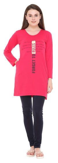 In Love Women's  Long Knee Length Night Wear Tshirts