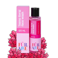 FurAlle Teens Floral Face Wash 120ml | Enriched with Aloe Vera, Purple Orchid, Oats & Avocado | Gentle Daily Cleanser for Boys & Girls | Fresh & Clean Skincare for Boys & Girls