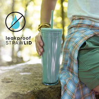 Simple Modern Plastic Tumbler with Lid and Straw | Reusable BPA Free Iced Coffee Cups Double Wall Smoothie Cup | Gifts for Women Men Him Her | Classic Collection | 24oz | Lavender Mist -Lavender Mist