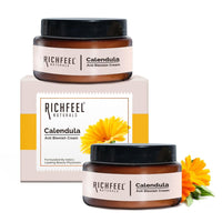 Richfeel Calendula Anti Blemish Overnight Cream | Power of Soothing Calendula & Clinically Potent Echinacea | For Skin prone to Acne, Blemishes & Scars | Physician Formulated 50g – Pack of 2