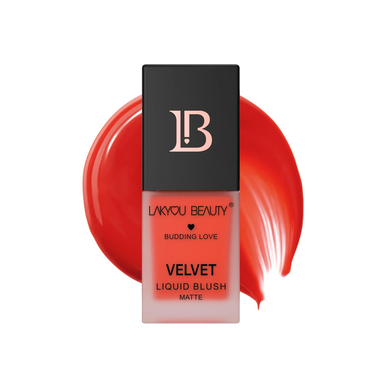 Lakyou Beauty Velvet Liquid Blush Matte | Light Weight | Highly Pigmented | Long-lasting | Easily Blendable | All Skin Types | Shade-04 (Red Romance) 15ml