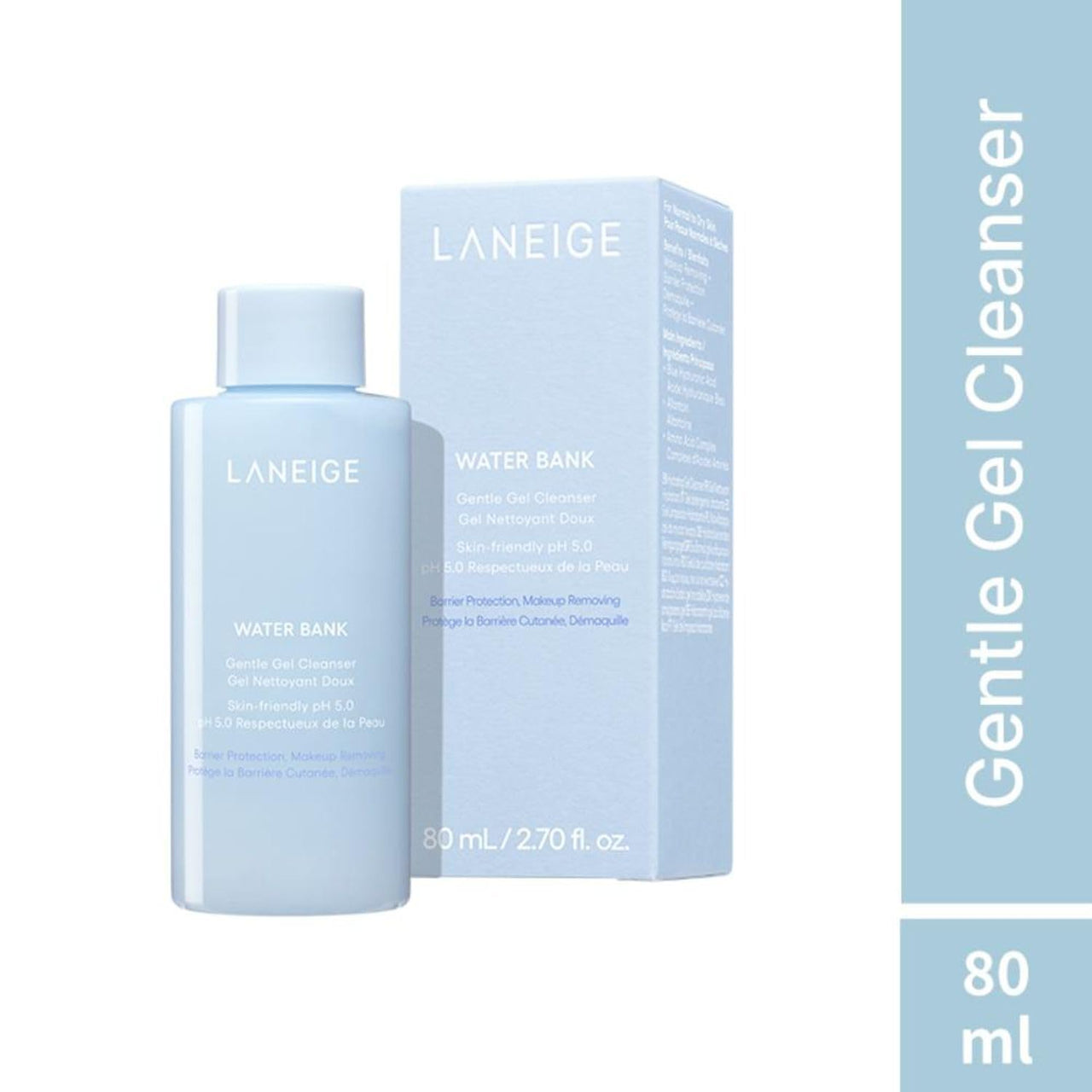 Laneige Combo of 2 including Lip Sleeping Mask (8G) and Hyaluronic Acid Gel Cleanser(80ml)
