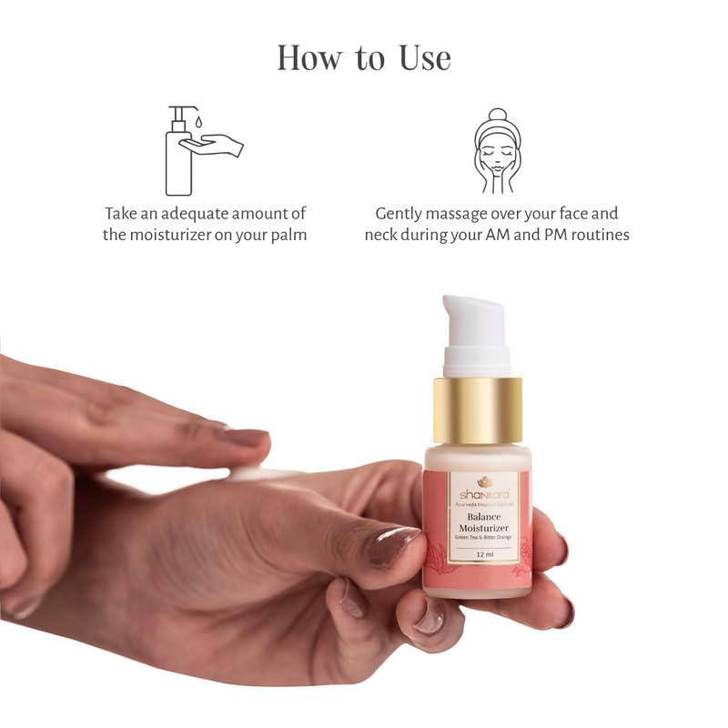 Shankara Balance Face Moisturizer With Green Tea & Bitter Orange For Kapha (Oily Skin) - 12 ml
