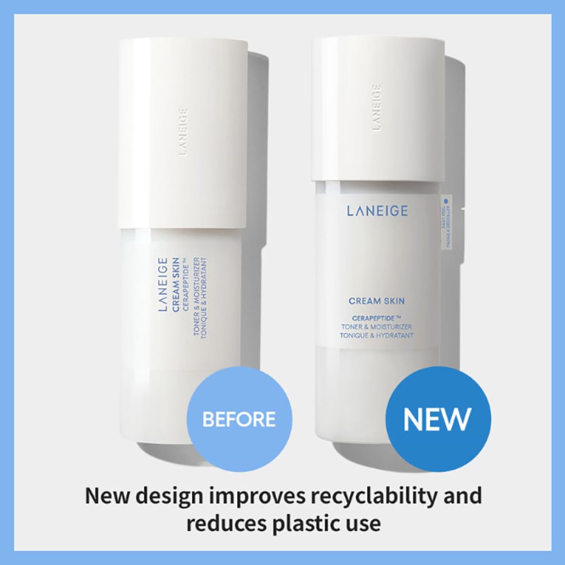 LANEIGE Cream Skin Toner & Moisturizer | Dual Function | Toner for Glowing Skin | Ceramides Moisturizer with Peptides | Boosts Skin Barrier & Lightweight | Korean Skincare | For Men and Women-170ml