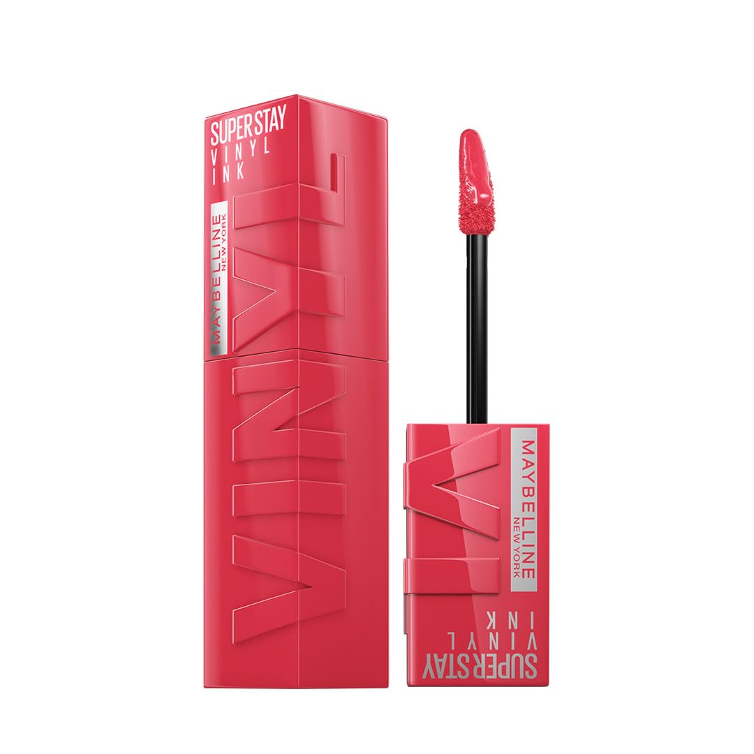 Maybelline New York SuperStay Vinyl Ink Liquid Lipstick - Tempting, Instant Shine & Transfer Proof. SuperStay Vinyl Ink Liquid Lipstick Last Up To 16 Hours, Enriched With Vitamin E | 4.2ml