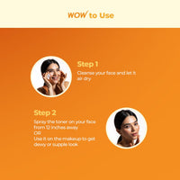 WOW Skin Science Vitamin C Skin Mist Toner with Lemon Essential Oil, Orange Essential Oil With Hazel & Aloe Vera Extracts - For All Skin Types - No Parabens, Silicones, Mineral Oil & Sulphates - 200mL