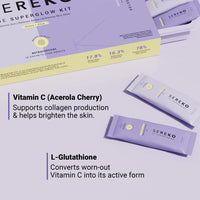 Sereko Vitamin C Glowing & Brightening Skin Supplement Powder | Collagen Booster | Infused With Antioxidants & Probiotics, Detox Blood & Gut Balance | Zesty Lemonade & Lemon Candy Flavor, 30 Sach X 4G