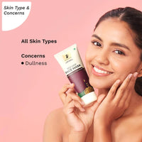 Pilgrim Anti Ageing Red Vine Face Pack & Mask Paste with Mulberry Extracts & Rosehip Oil for Glowing Skin, De-Tan, Dark Spots, Blackheads Removal, 100g