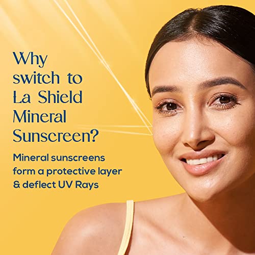 La Shield Pollution Protect Mineral Sunscreen For All Skin Type Gel Spf 50, White, 50 Gram (Pack Of 2)